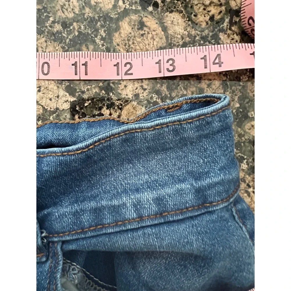 TALA Womens High Rise Skinny Jeans Medium Wash Double Button Size 12